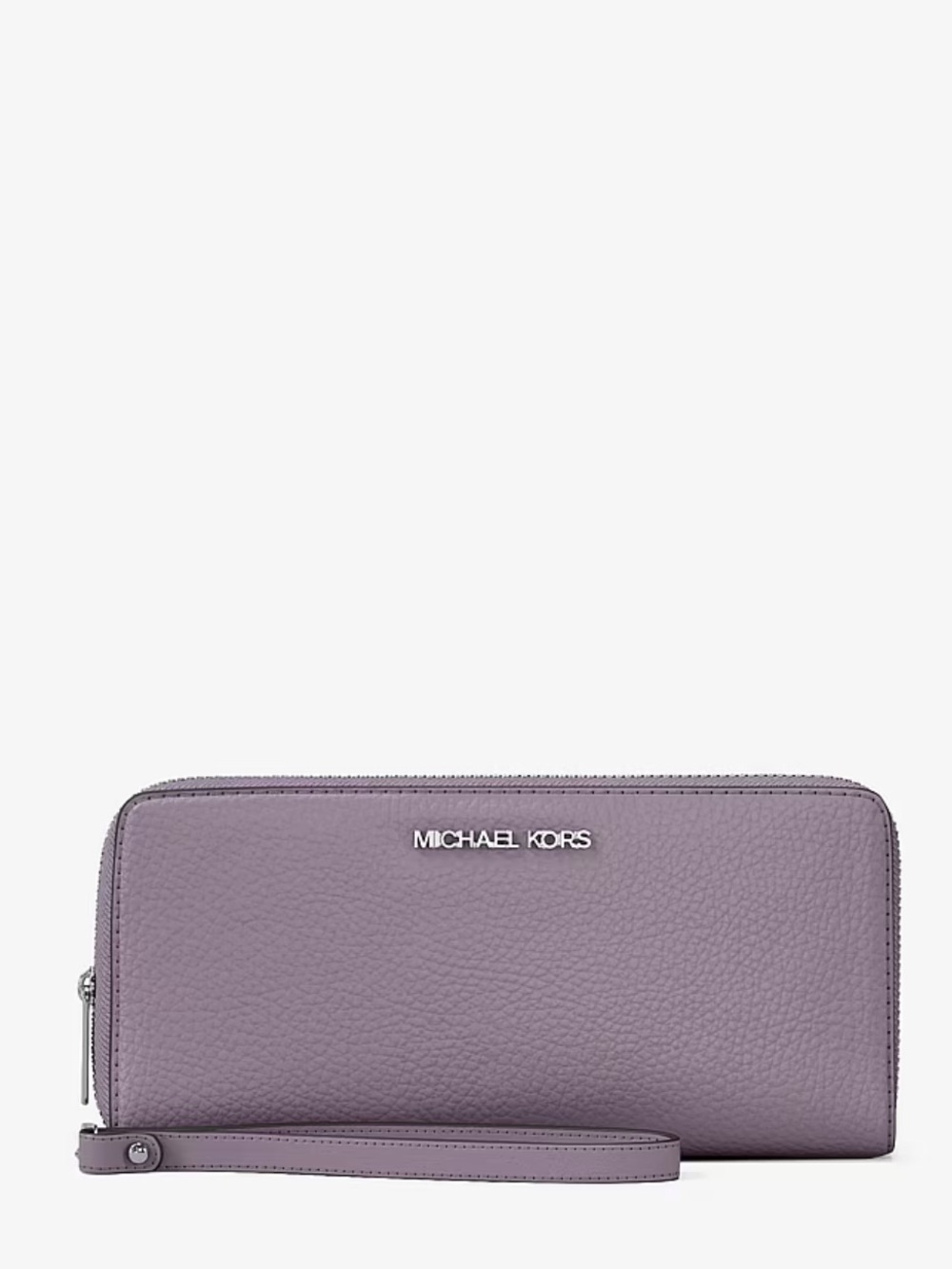 Michael Kors Large Pebbled Leather Continental Wallet Lilac